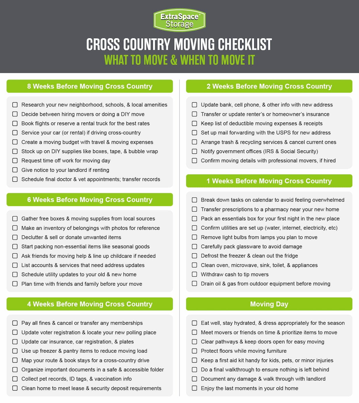 RichContent - Ultimate Cross Country Moving Checklist