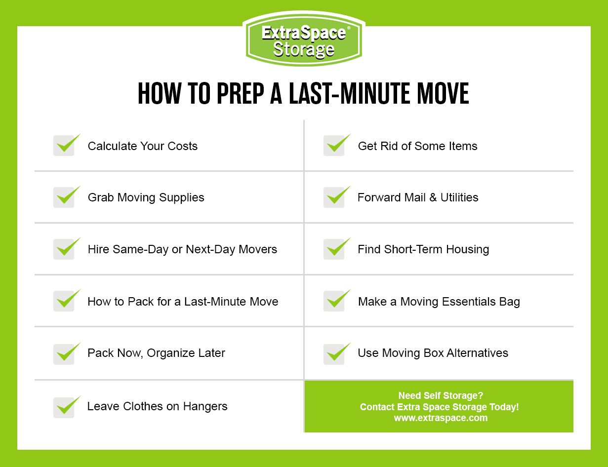 How to Prep a Last Minute Move