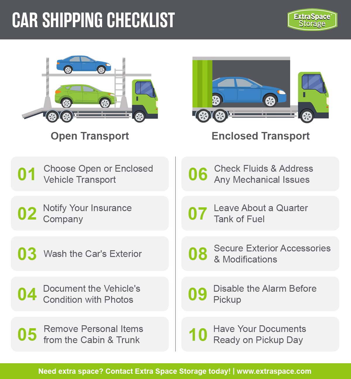 Rich Content - Car Shipping Checklist
