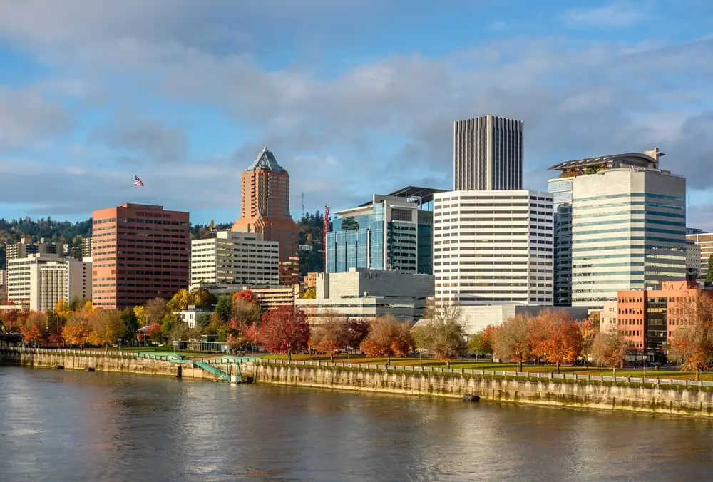 View of downtown Portland by the water