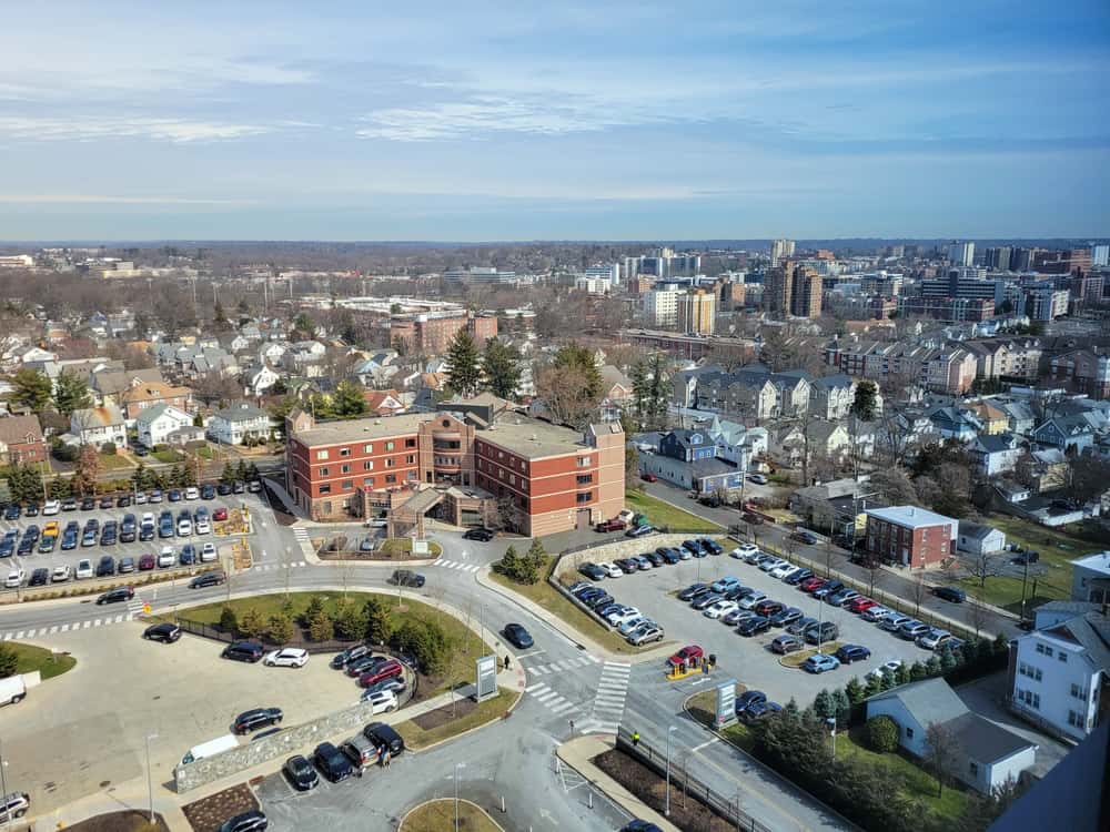 Aerial view of Stamford, CT