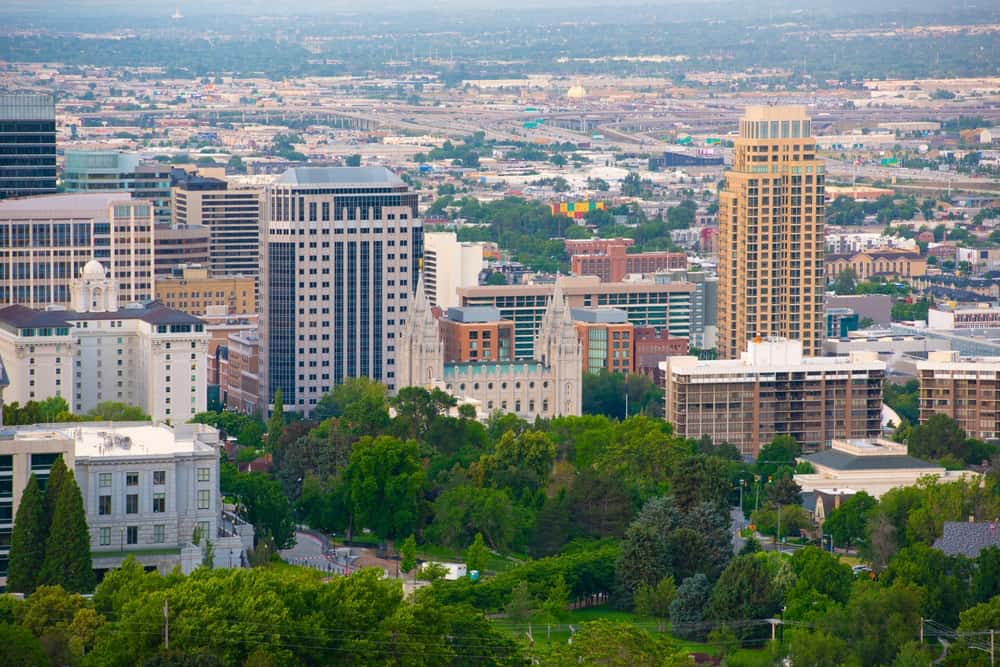 Downtown view of Salt Lake City, UT