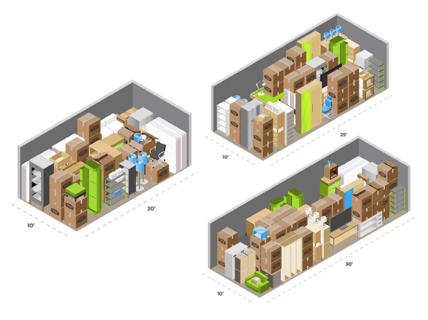 10x20 vs 10x25 vs 10x30 Storage Size Comparison