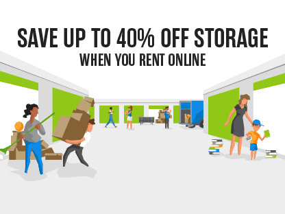 Save on storage when you rent online