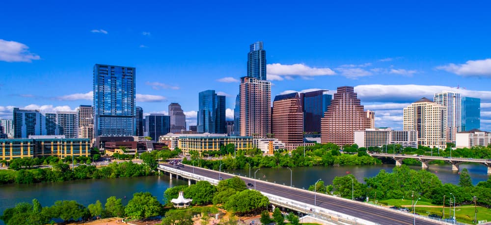 Skyline view of downtown Austin, TX