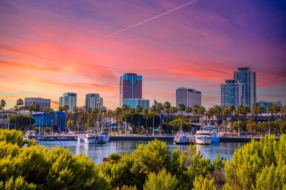 Skyline view of Long Beach, CA