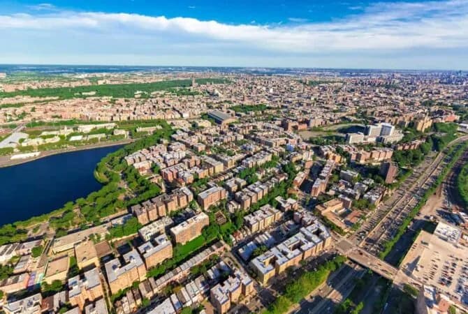 Aerial view of the Bronx