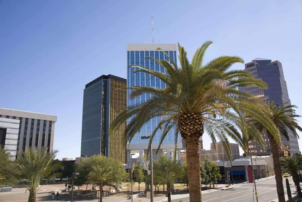 Downtown Tucson during the daytime.