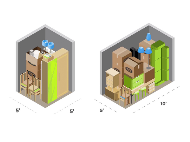 5x5 vs 5x10 Storage Size Comparison