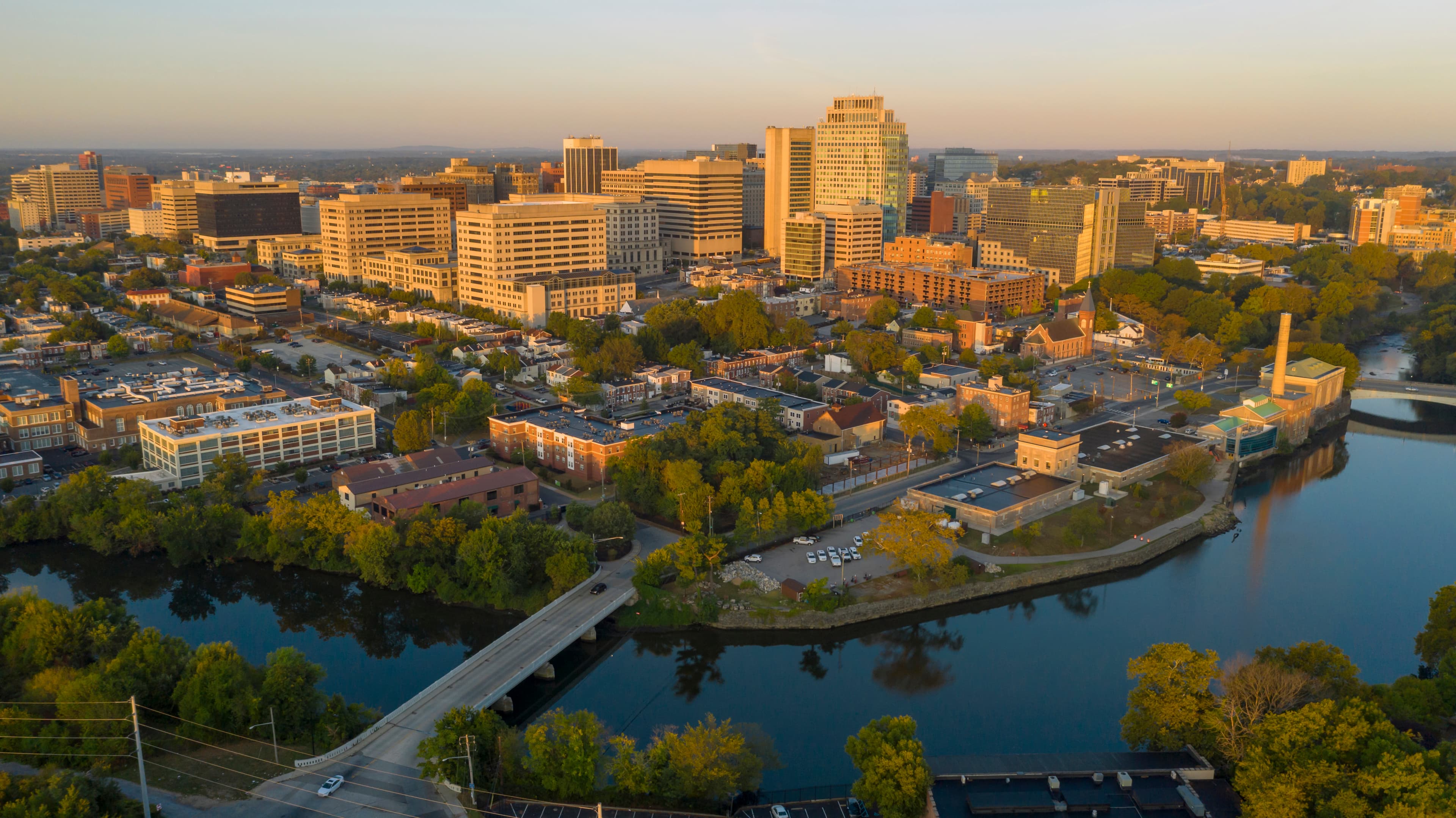 Skyline view of Newark, DE.