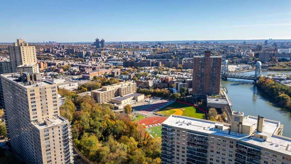 Aerial view of Bronx, NY