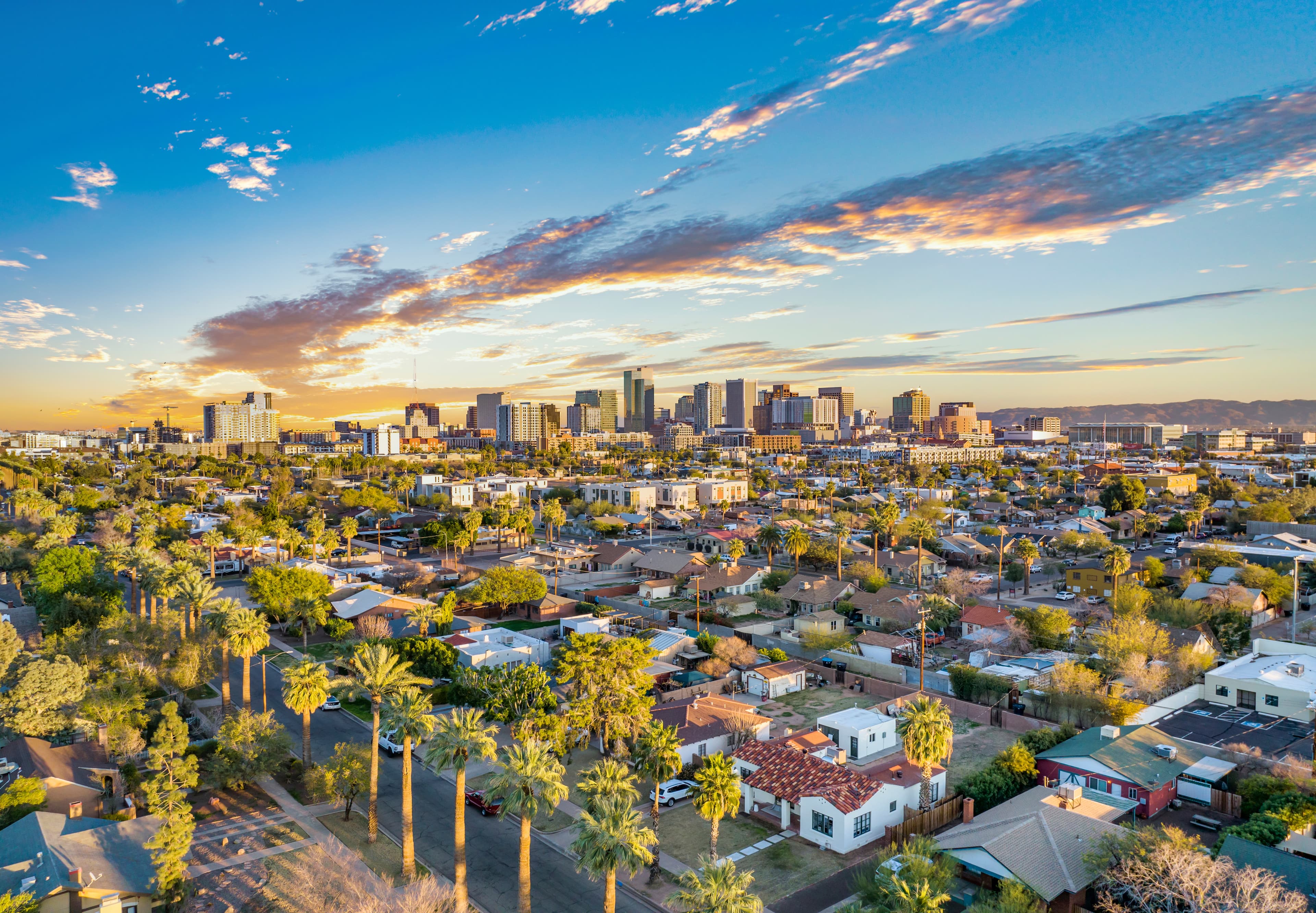 Skyline view of Phoenix, AZ