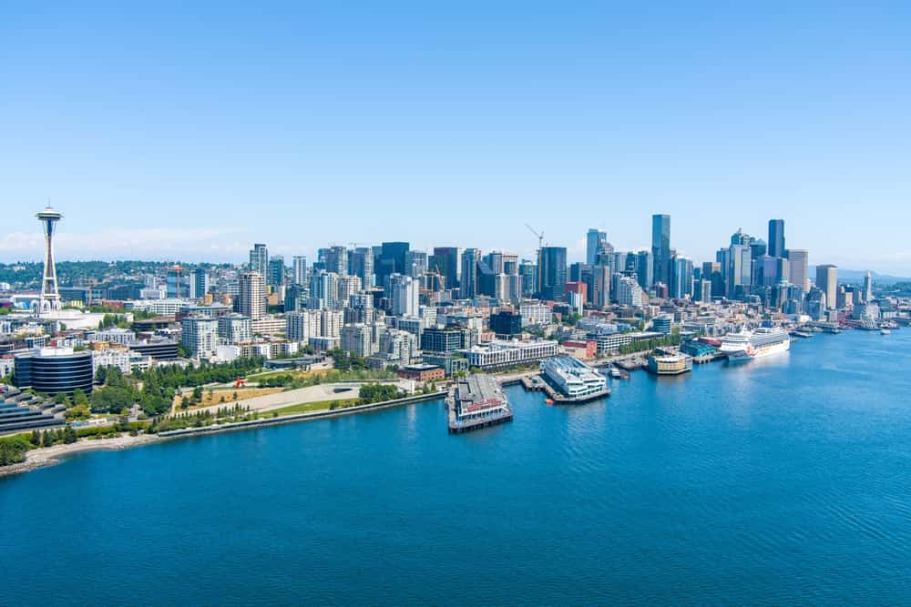 Seattle, Washington downtown cityscape in daylight