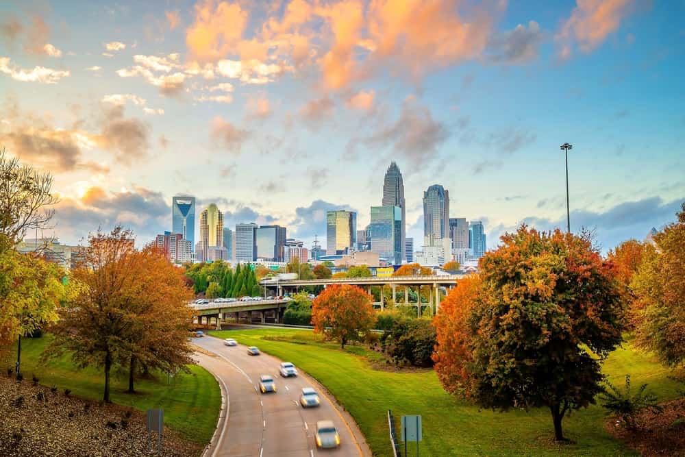 Charlotte, North Carolina cityscape in daylight