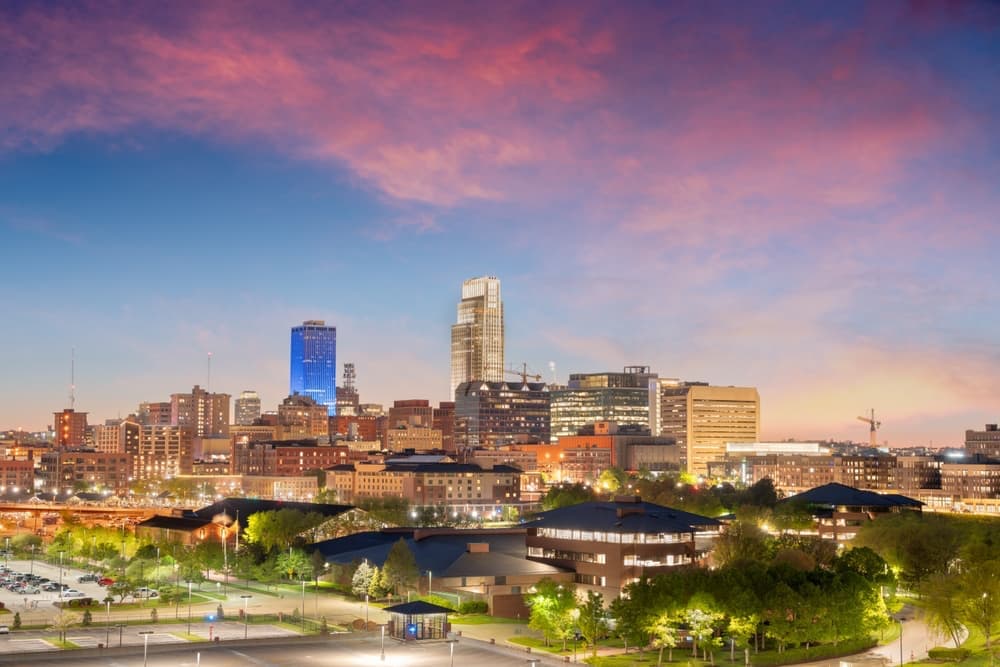 Downtown view of Omaha, NE
