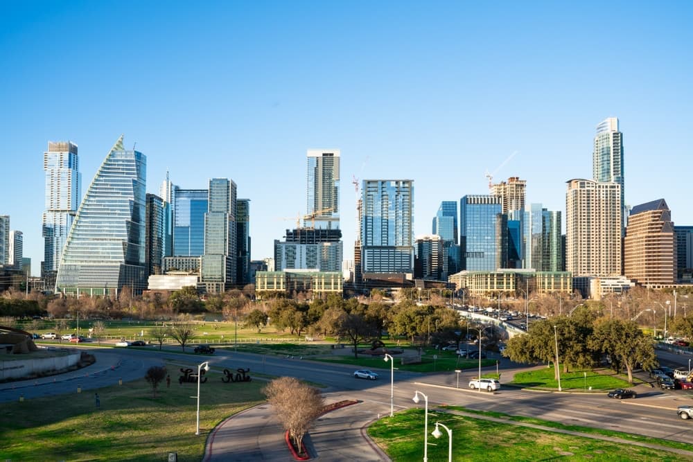 Skyline view of downtown Austin, TX