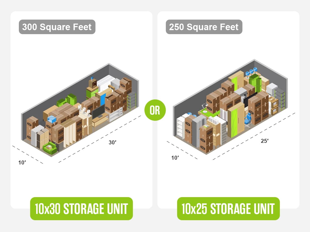 10x30 Units - How Big Is 10x30 Storage Unit? | Extra Space Storage