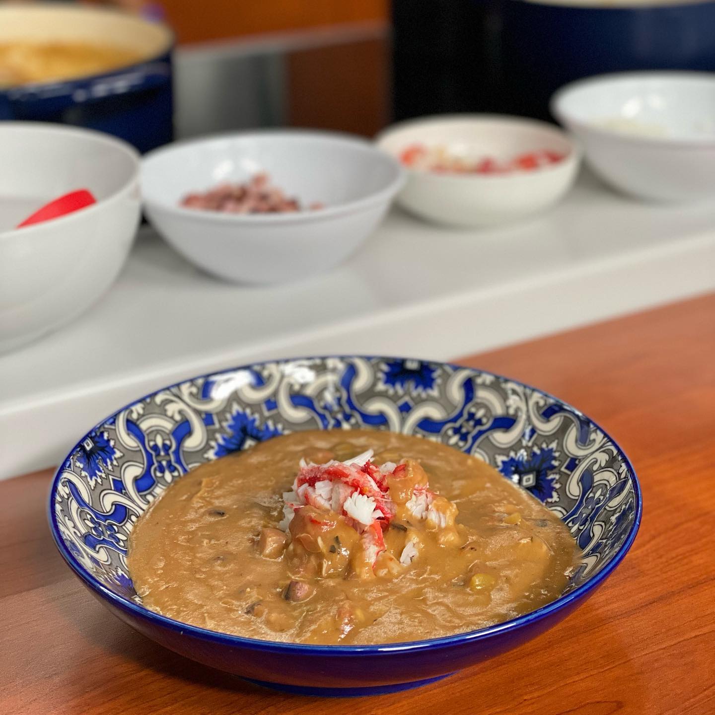 Chicago crab and pork belly gumbo Photo via @wgnnews