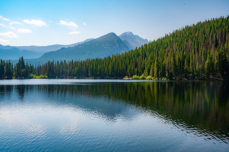 Looking Across the Lake toward the Mountains in Rocky Mountain National Park. Photo by Instagram user @shutterbug_shah