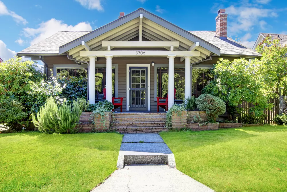 Small bungalow-style house with spacious yard