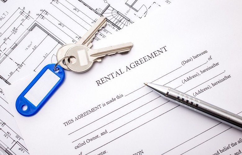Stock image of rental agreement with keys. Photo by Instagram user @recon_daily