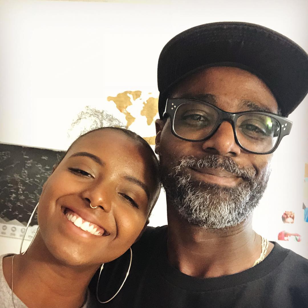 A father and college-aged daughter smile into the camera. Photo via Instagram user @beatsurgeon