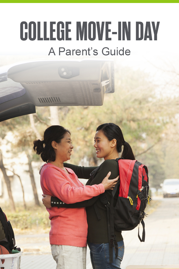 Pinterest graphic: College Move-In Day: A Parent's Guide