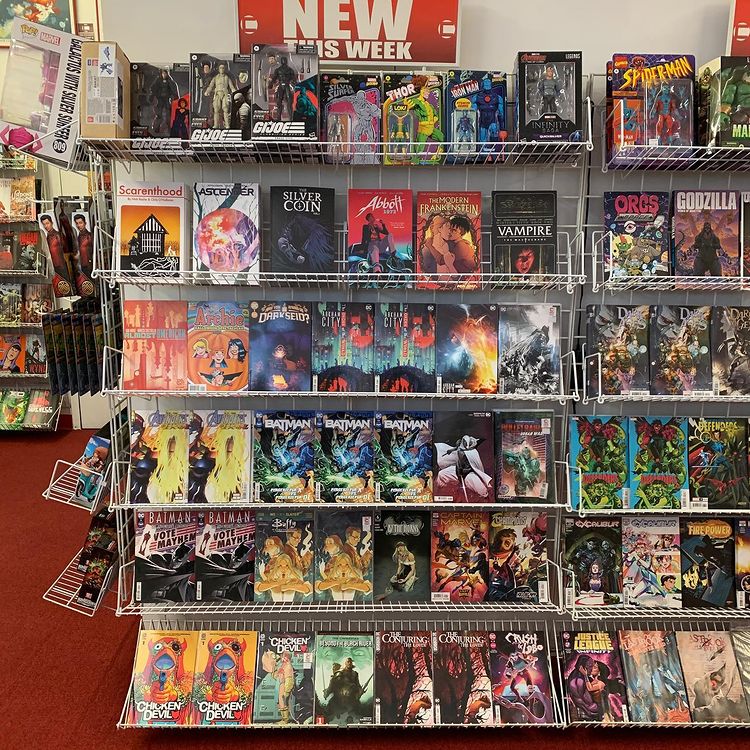 Shelves of Comics at Challengers Comics + Conversations in Chicago. Photo by Instagram user @challengerscomicsconversation