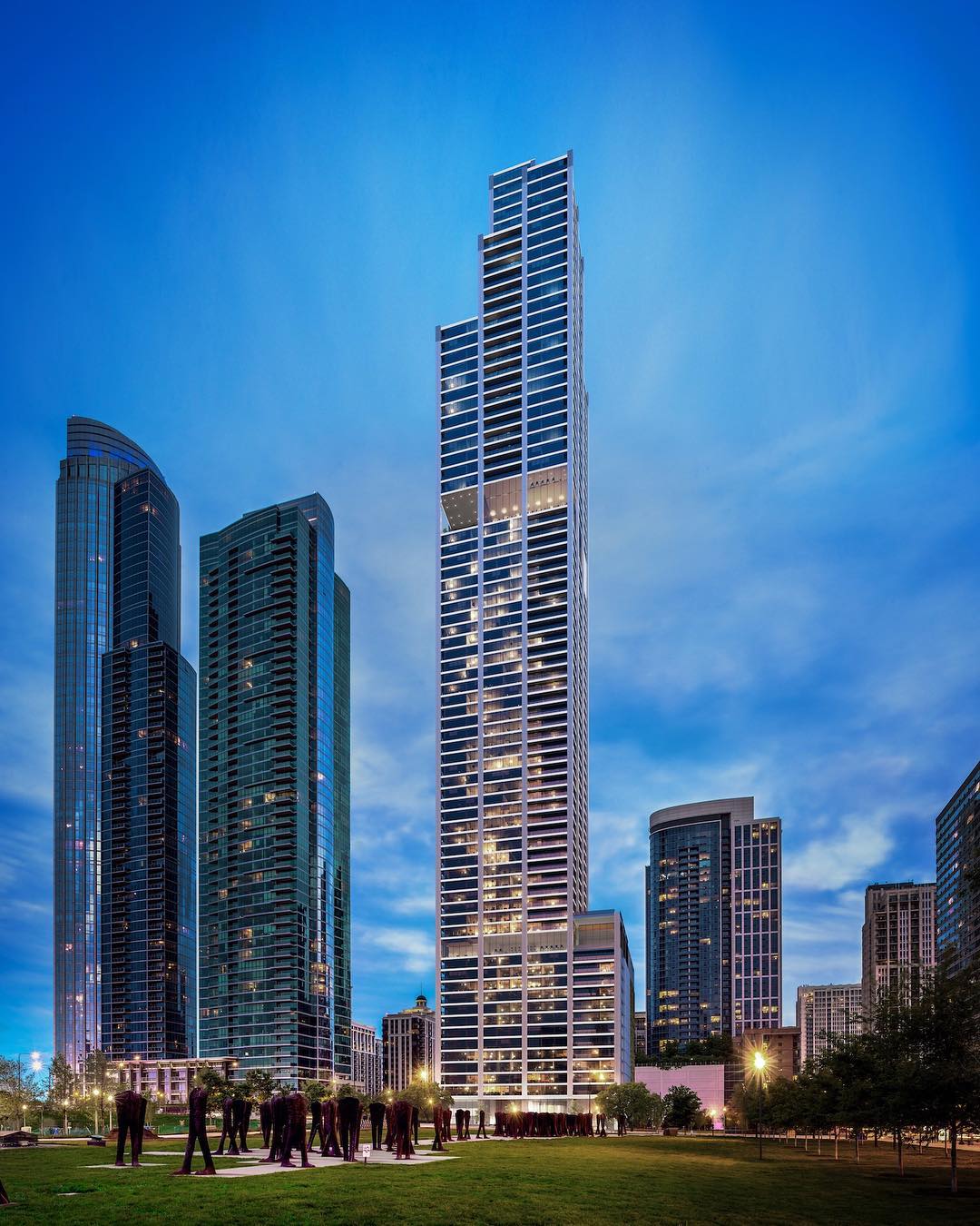 The NEMA Chicago high-rise in South Loop Chicago. Photo by Instagram user @nemachicago