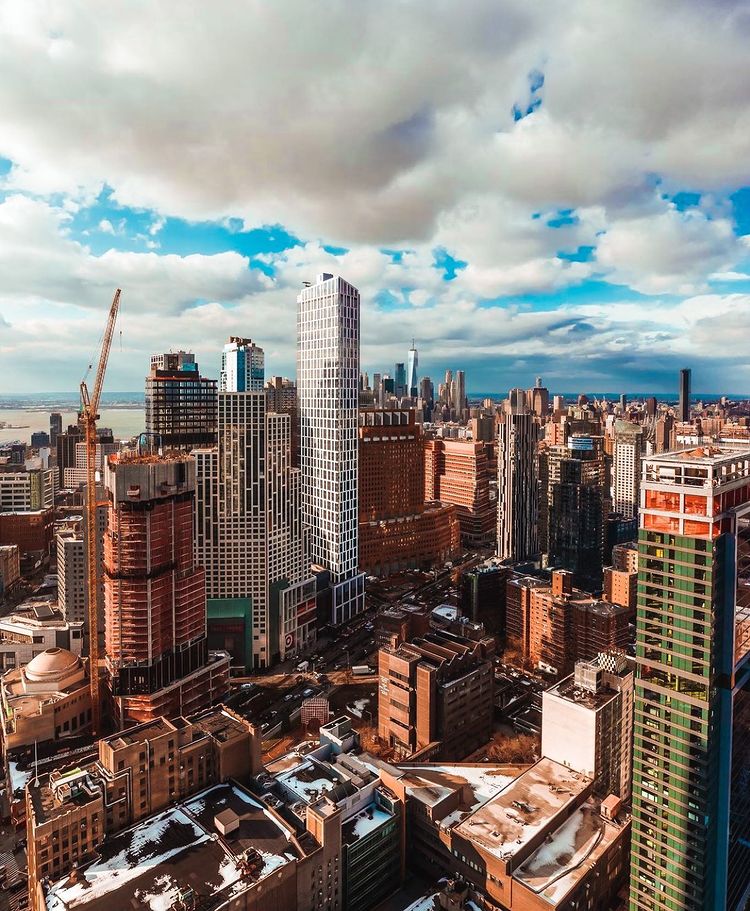 Brooklyn, New York skyline at mid-day. Photo by Instagram user @brooklynpointnyc