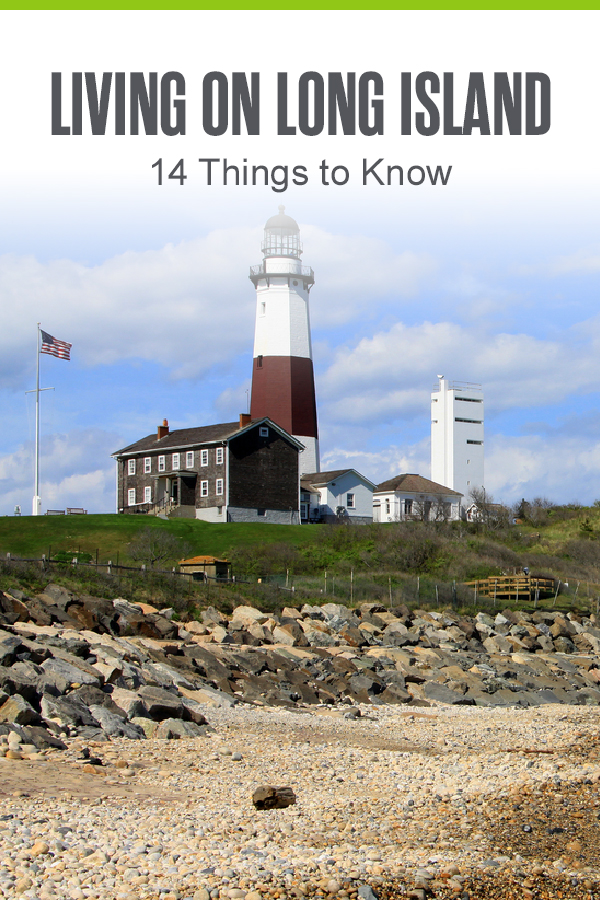 Pinterest graphic: Living on Long Island: 14 Things to Know
