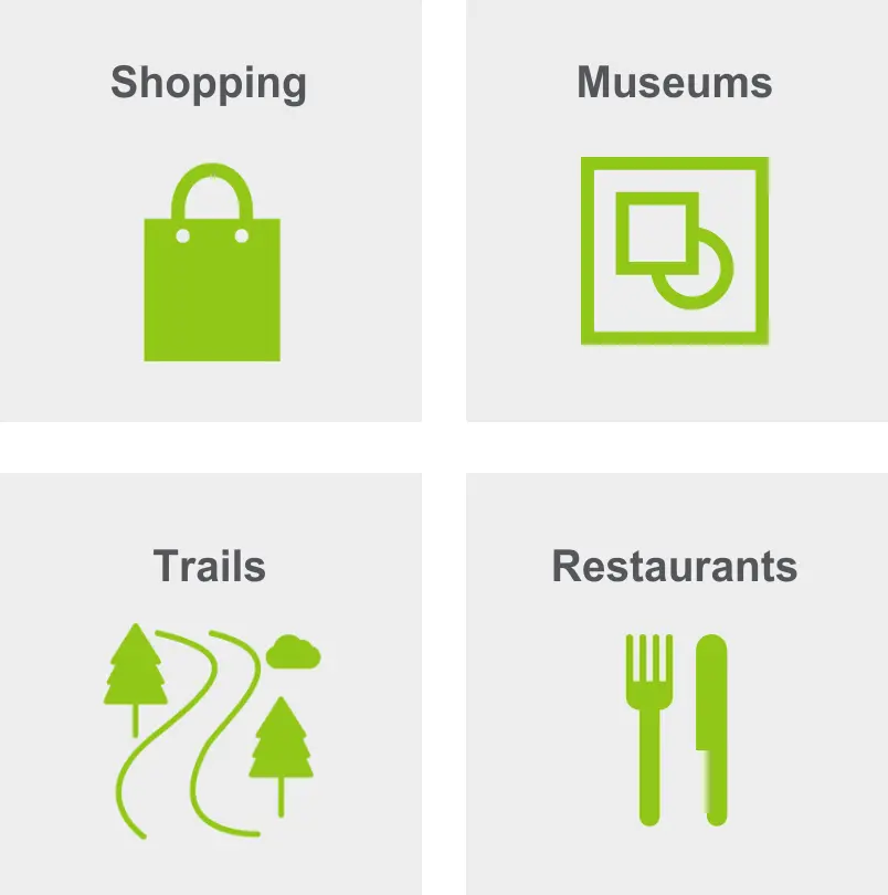 Activities in Church Hill include shopping, museums, trails, and restaurants. 