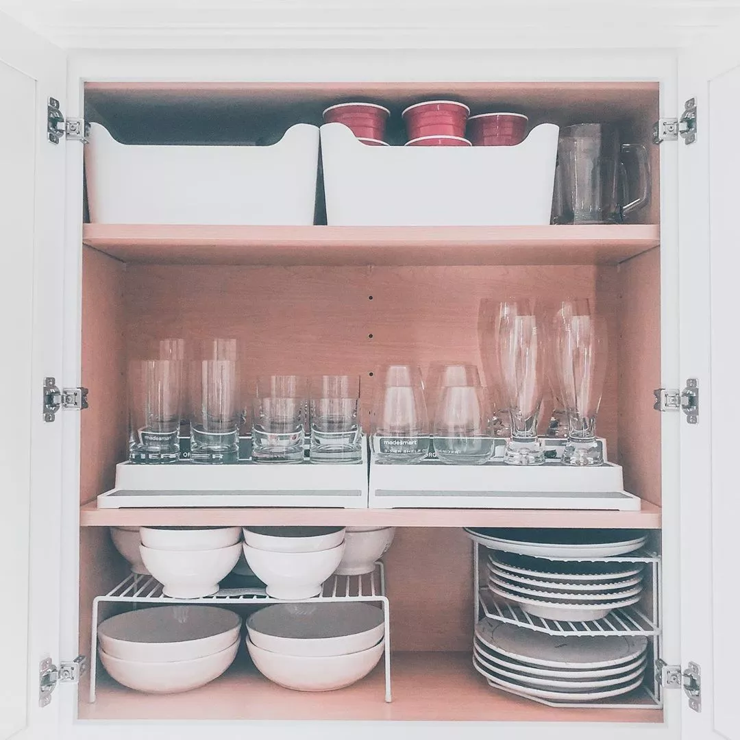 Dishware organizer cheap