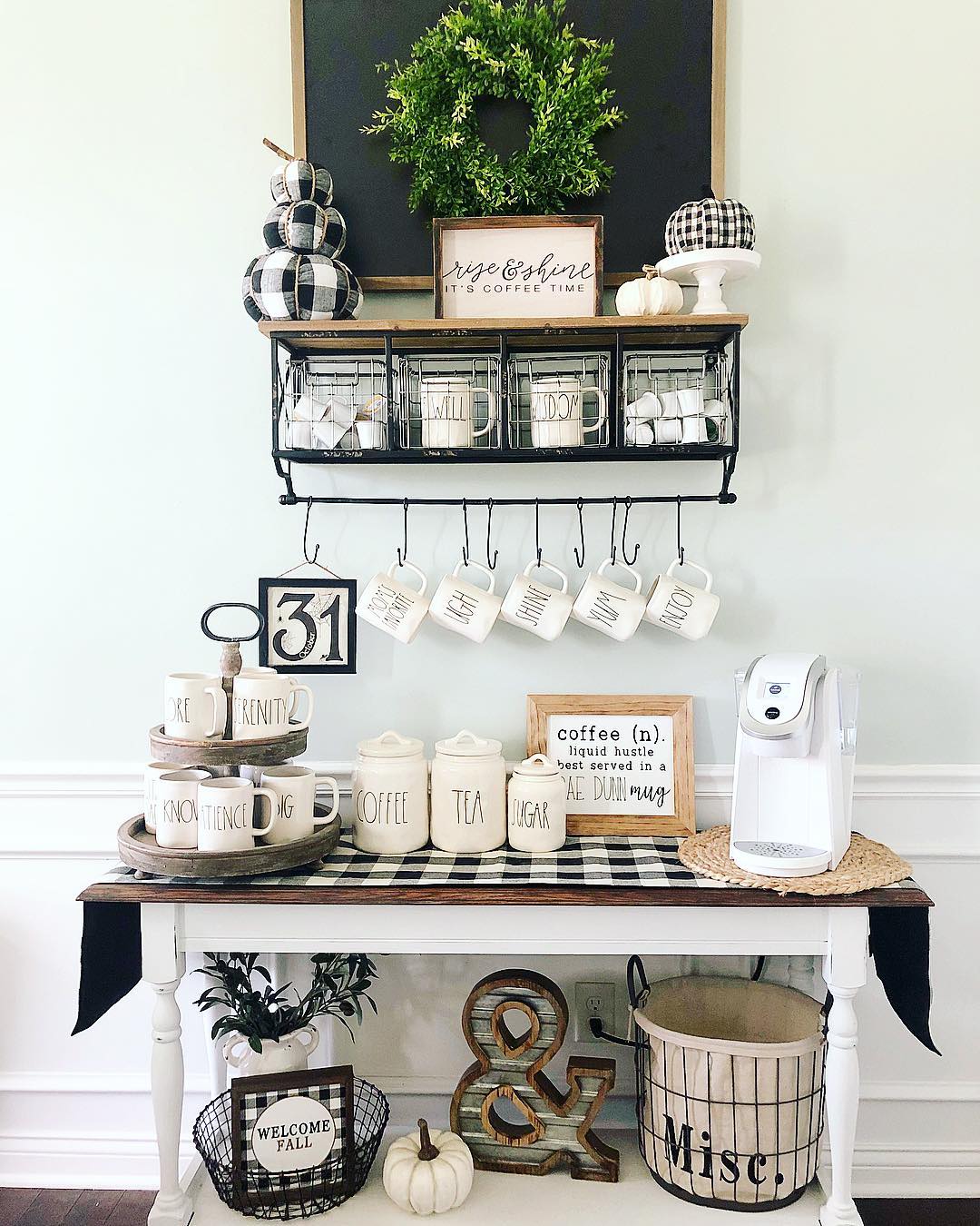 Coffee station. Photo by Instagram user @simple.loving.home