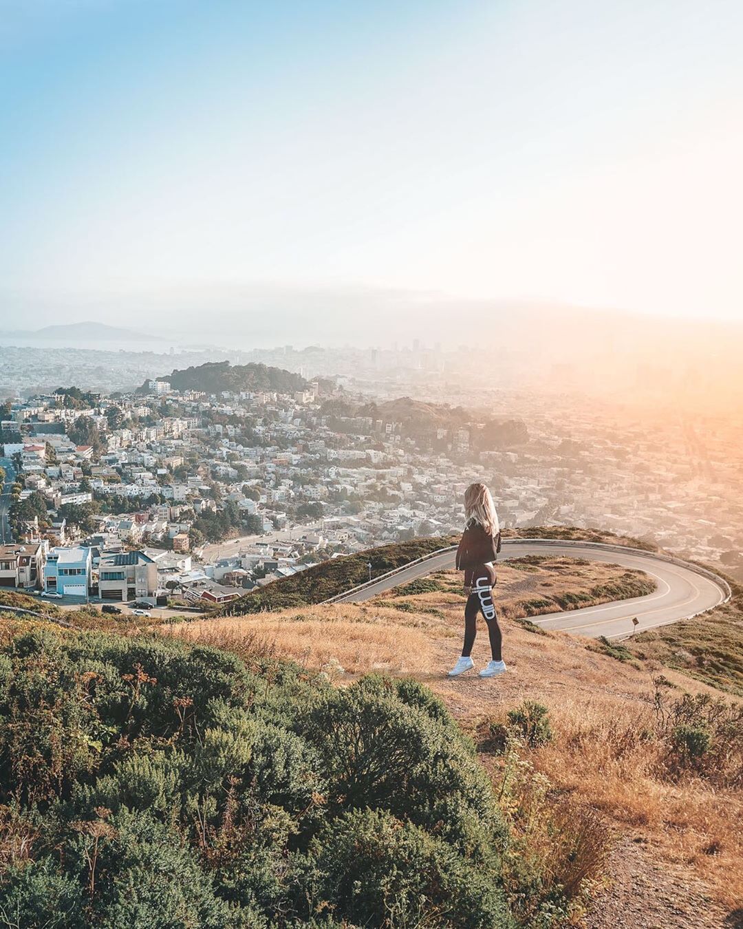 Woman hiking near San Francisco, CA. Photo by Instagram user @raphiella_x3