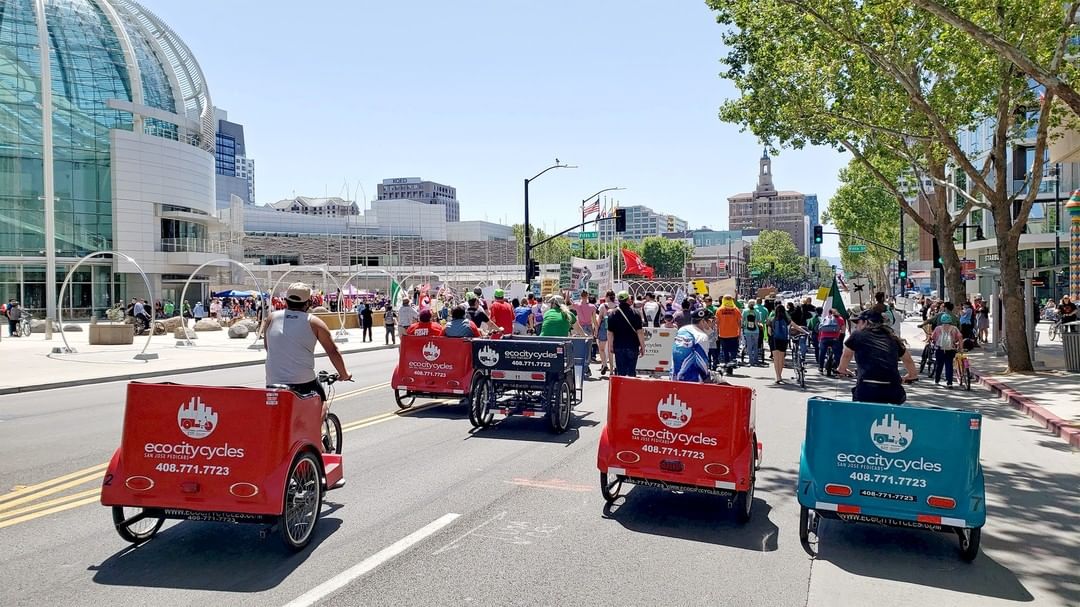 Eco City Cycle Bike Taxis in San Jose. Photo by Instagram user @eco_city_cycles