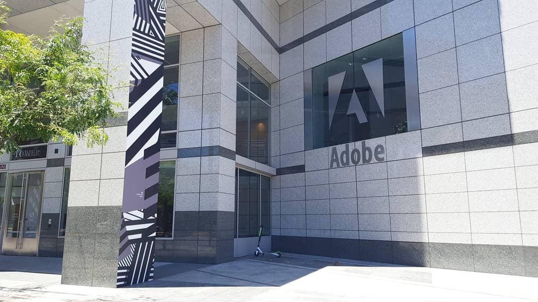 Entrance of the Adobe building in San Jose. Photo by Instagram user @happy_life_sarah