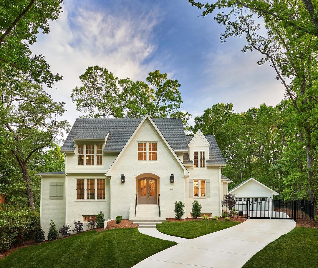 Exterior of home in Charlotte, NC. Photo by Instagram user @grandfatherhomes