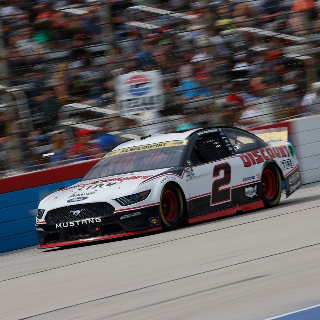 Mustang race car at The Great American Speedway. Photo by Instagram user @team_penske