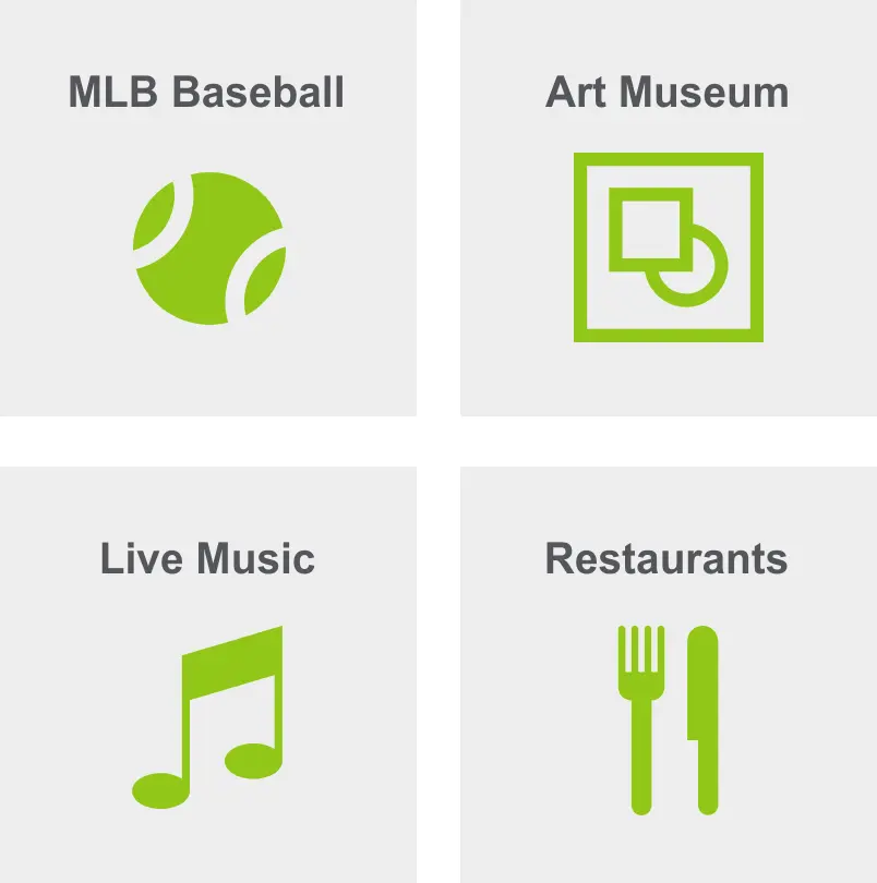 Activities in Little Havana include MLB baseball, an art museum, live music, and restaurants. 