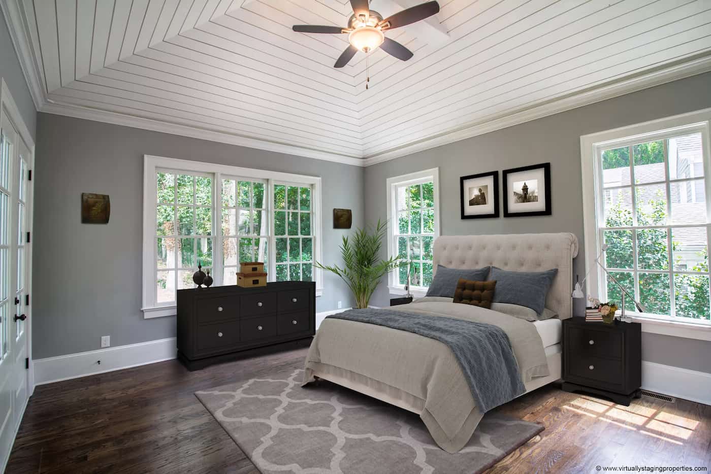 Bedroom virtually staged by Krisztina Bell, Virtually Staging Properties