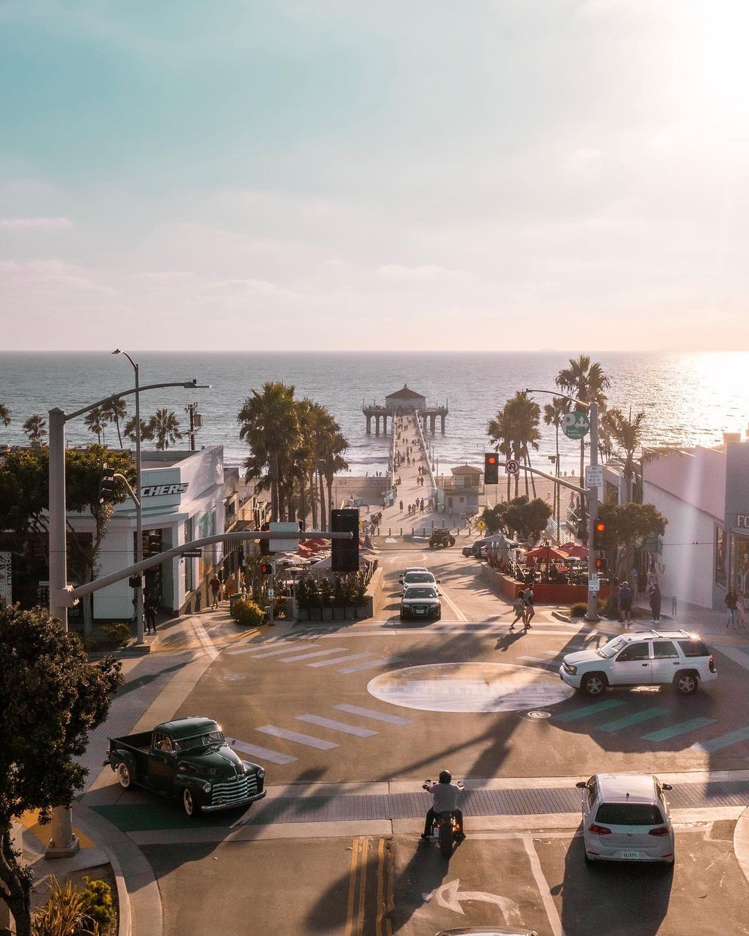 Drone Photo of Manhattan Beach in Culver City, CA. Photo by Instagram user @karim_ghaly