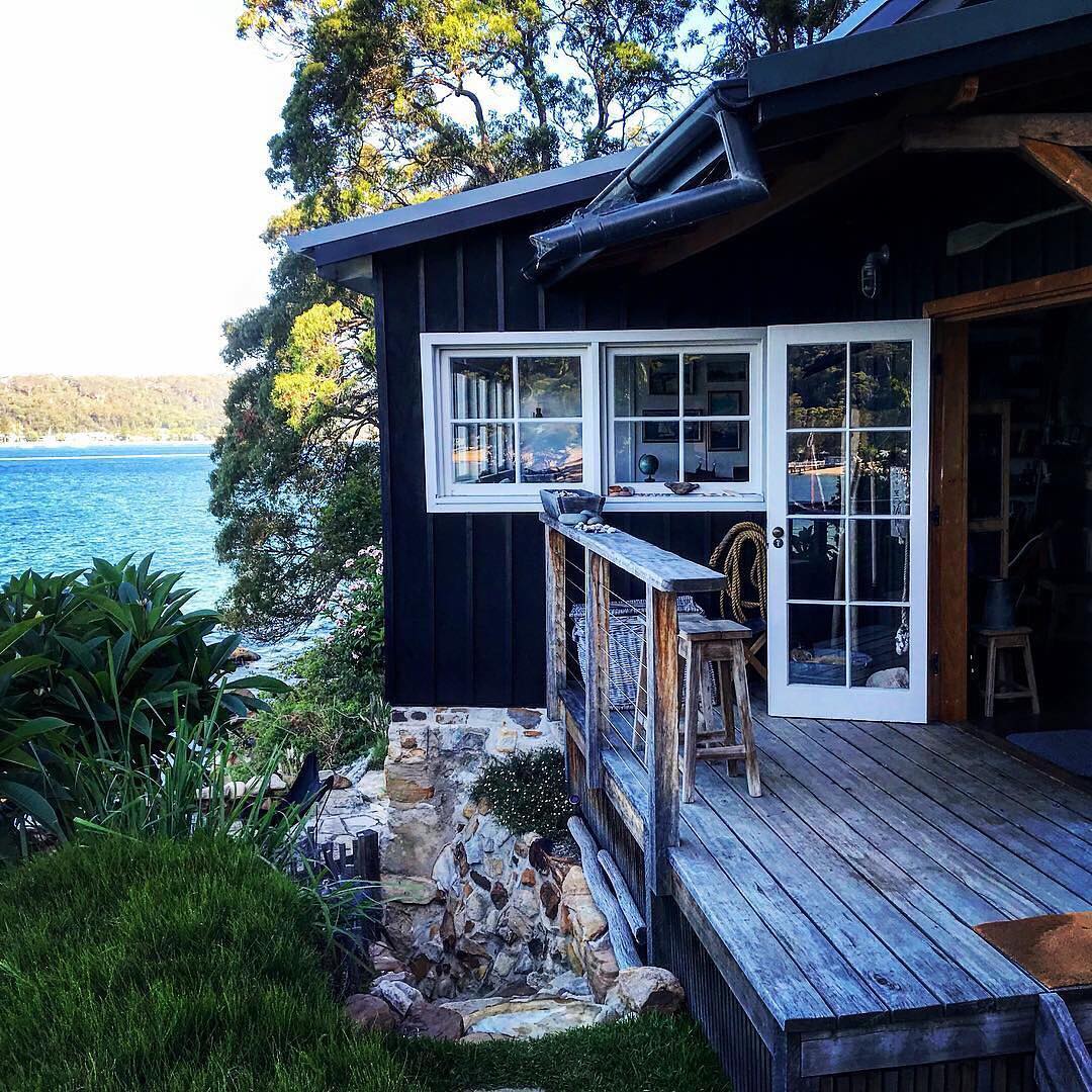 Airbnb rental house on Great Mackerel Beach. Photo by Instagram user @airbnb