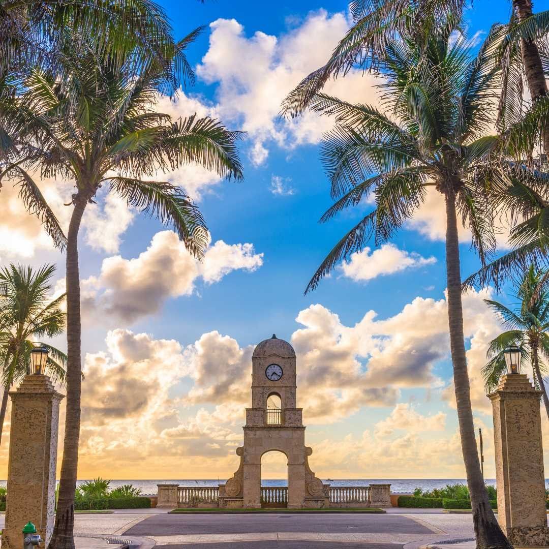 Looking Out to the Ocean At Dusk in West Palm Beach. Photo by Instagram user @lindaboone_realtor