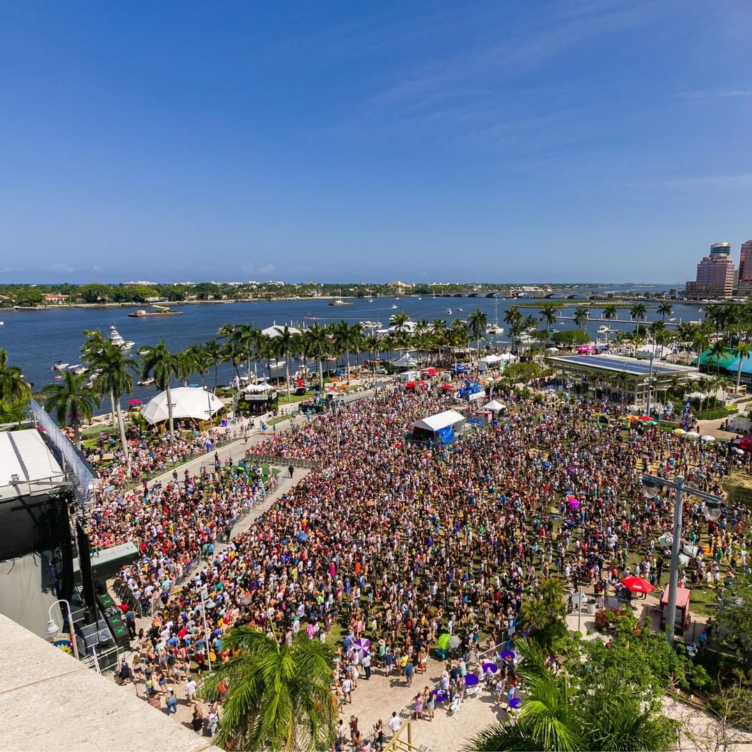 People Gathered at SunFest in West Palm Beach, FL. Photo by Instagram user @sunfest
