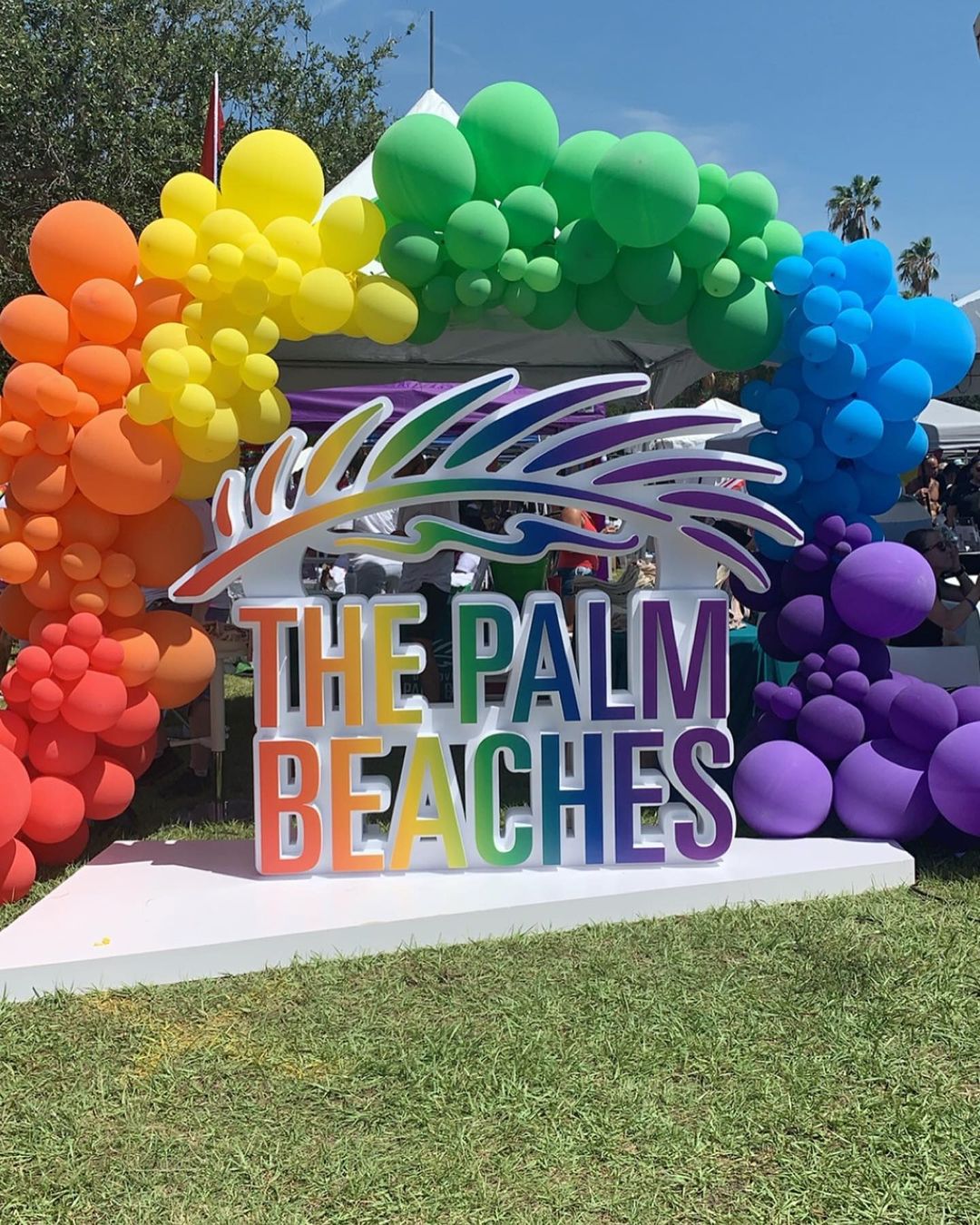 Pride Sign Set Up During Palm Beach Pride. Photo by Instagram user @mary_candi