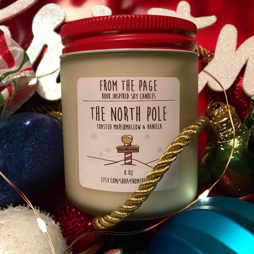 Specialty Christmas-Scented Candle. Photo by Instagram user @fromthepage
