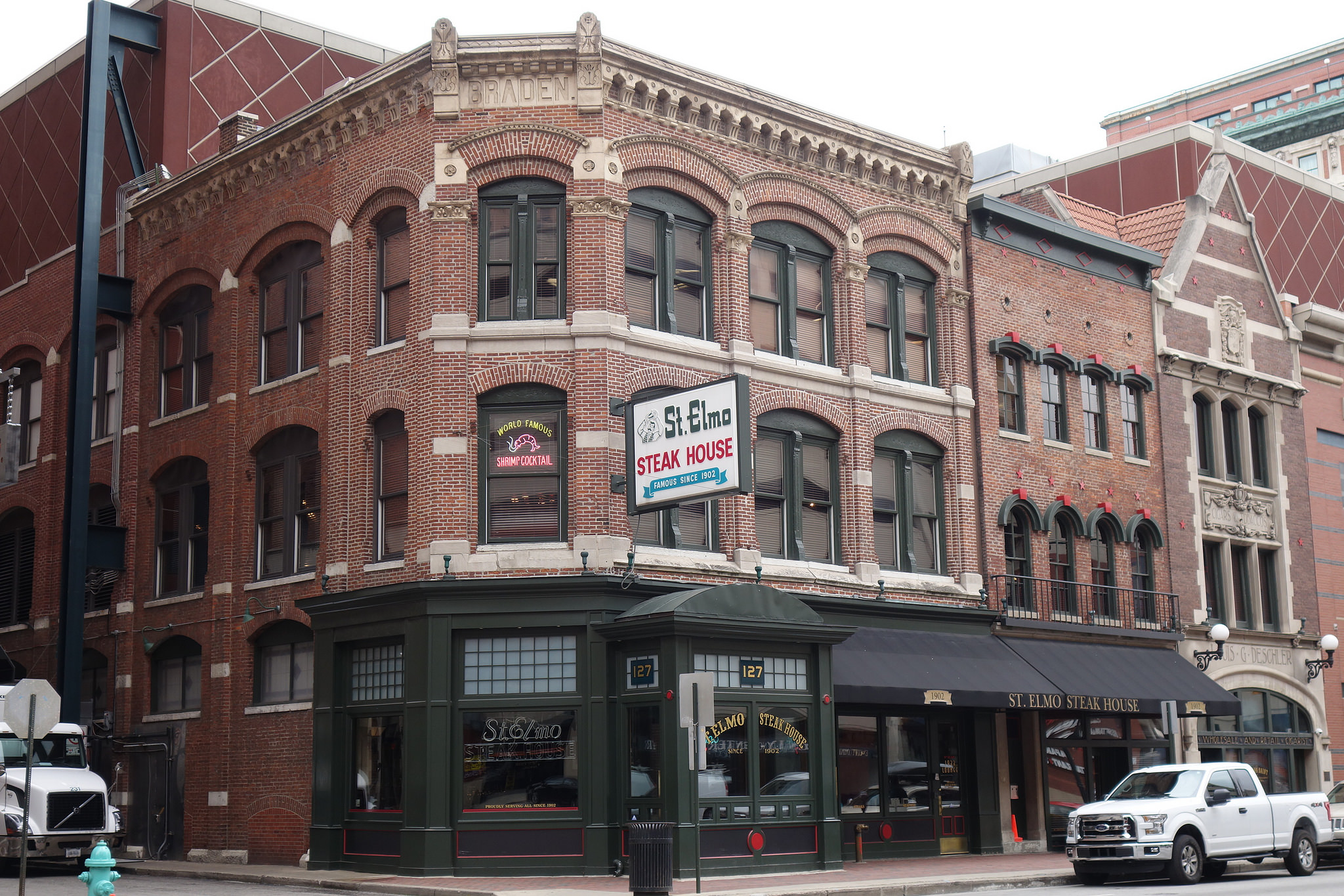 Exterior of St. Elmo in Indianapolis