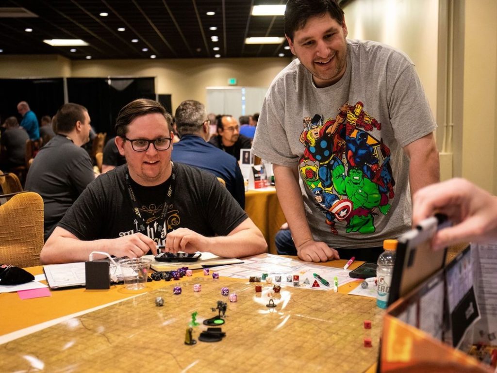 Two people playing a game at Indy's Gen Con. Photo by Instagram user @gen_con
