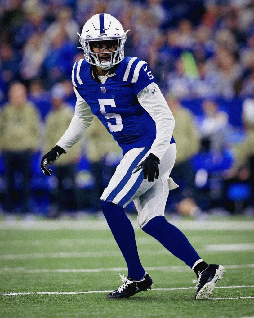 A player with the Indianapolis Colts football team. Photo by Instagram user @colts